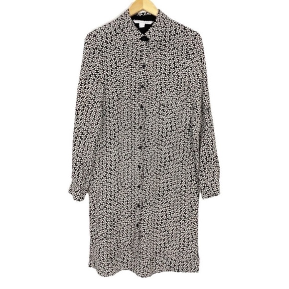 Diane Von Furstenberg Silk Prita Shirt Dress 8 - Picture 3 of 16